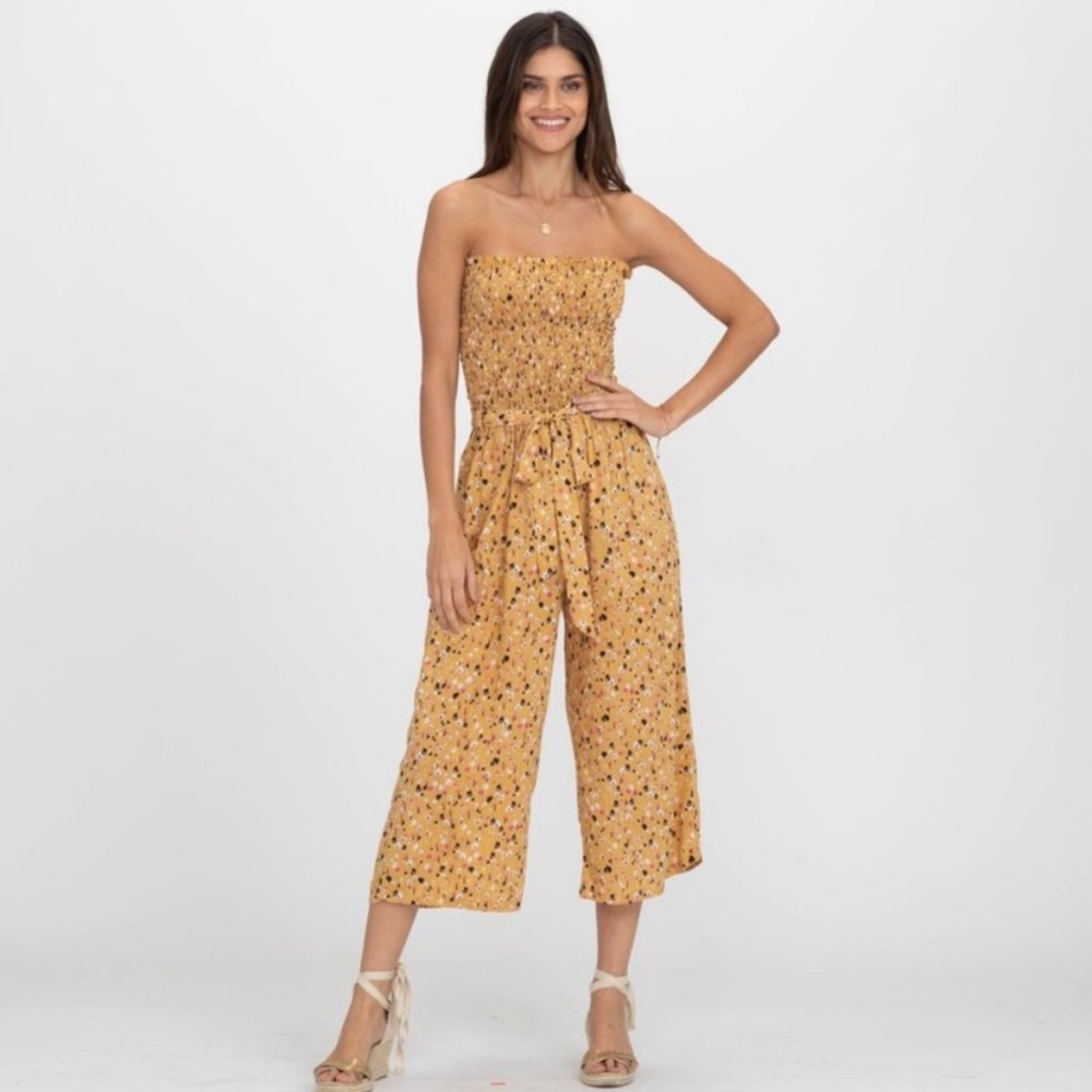 Tiare Hawaii Wildhorses Florest Gold Jumpsuit